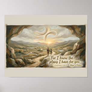 Jeremia 29:11 Schriftposter   Christelijke Muur Poster
