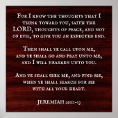 Jeremia 29:11 Statenvertaling Poster (Voorkant)