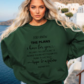 Jeremia 29:11, want ik ken de plannen, Christelijk Trui