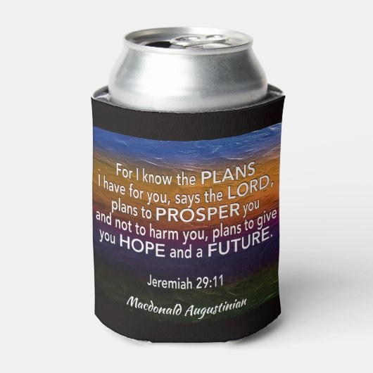 JEREMIA 29:11 Want ik ken de plannen gepersonalise Blikjeskoeler (Blikje Voorkant)