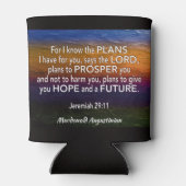 JEREMIA 29:11 Want ik ken de plannen gepersonalise Blikjeskoeler (Achterkant)