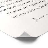 Jeremia 29:11 Want Ik ken de plannen Poster (Hoek)