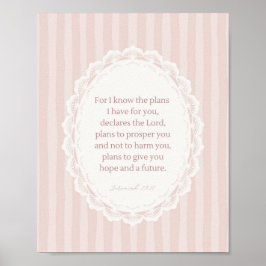 Jeremia 29:11 Want Ik ken de plannen Poster