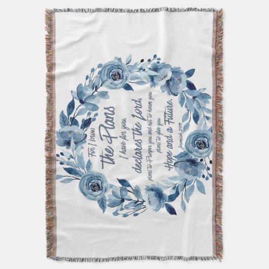 Jeremia 29:11 Want ik ken de plannen van de blauwe Deken (Voorkant Verticaal)