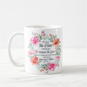 Jeremia 29:11 Want ik ken de plannen van de roze b Koffiemok