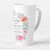 Jeremia 29:11 Want ik ken de plannen van de roze b Latte Mok (Rechterhoek)