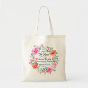 Jeremia 29:11 Want ik ken de plannen van de roze b Tote Bag