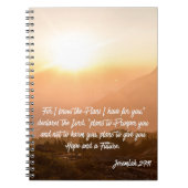 Jeremia 29:11 Want ik ken de Plannen Zonsopgang Notitieboek (Voorkant)