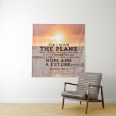 Jeremia 29:11 Want ik ken de Plannen Zonsopgang Wandkleed (In situ)