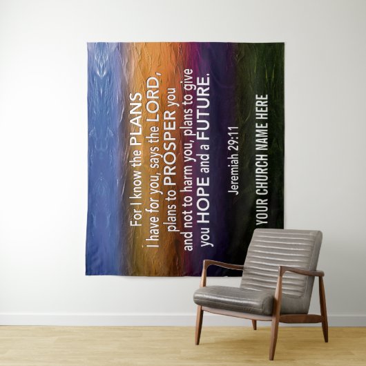 Jeremia 29:11 WANT IK WEET WELKE PLANNEN Wandkleed (In situ)