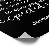 Jeremia 29 Gedachten van Vrede Christelijke Spreuk Poster (Hoek)