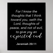 Jeremia 29: Vredesgedachten Christelijk citaat Poster (Voorkant)