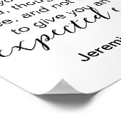 Jeremia 29: Vredesgedachten Christelijk citaat Poster (Hoek)