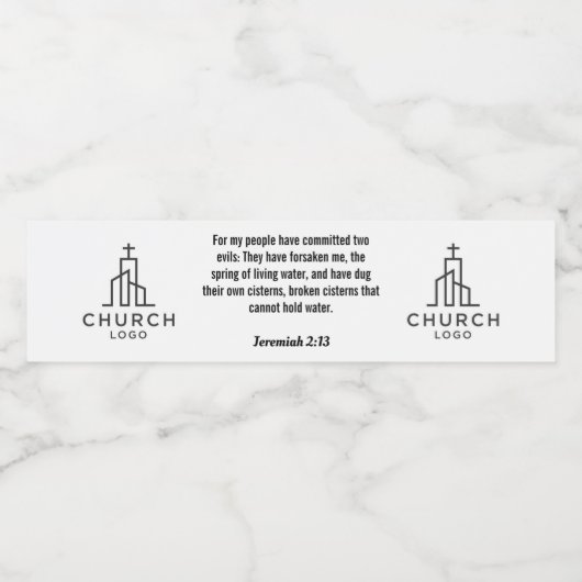 Jeremia 2:13 Water Etiket (Enkel label)