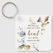 Jeremia 30 17 Ik zal uw wonden genezen Bijbelvers Sleutelhanger (Voorkant)