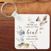 Jeremia 30 17 Ik zal uw wonden genezen Bijbelvers Sleutelhanger (Voorkant)
