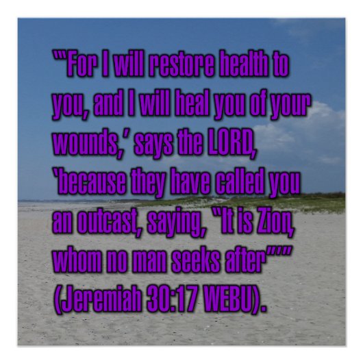Jeremia 30:17 WEBU Perfect Poster (Voorkant)