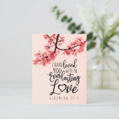 Jeremia 31:3 Ik Heb U Liefgehad Bijbelvers Plat Kaart (Staand voorkant)