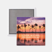 Jeremia 32:27 Ik ben de zonsondergang van het stra Magneet (Voorkant / Achterkant)