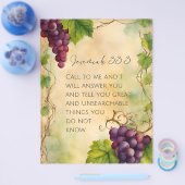 Jeremia 33:3 Christelijk Bijbelvers Flyer (Enkel)