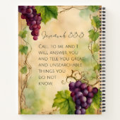 Jeremia 33:3 Christelijk Bijbelvers Notitieboek (Achterkant)