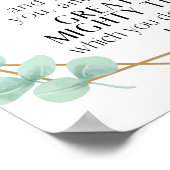 Jeremia 33:3 Eucalyptus Schrift personaliseren Poster (Hoek)