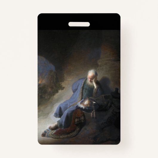 Jeremia Lamenting over de Herfst van Jeruzalem, Re Badge (Voorkant)