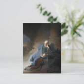 Jeremia Lamenting over de Herfst van Jeruzalem, Re Briefkaart (Staand voorkant)