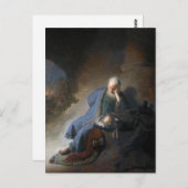 Jeremia Lamenting over de Herfst van Jeruzalem, Re Briefkaart (Voorkant / Achterkant)