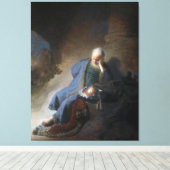 Jeremia Lamenting over de Herfst van Jeruzalem, Re Canvas Afdruk (Insitu (Houten vloer))