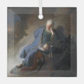 Jeremia Lamenting over de Herfst van Jeruzalem, Re Glas Ornament (Voorkant)
