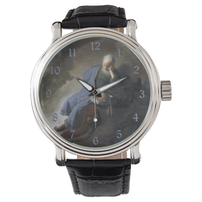 Jeremia Lamenting over de Herfst van Jeruzalem, Re Horloge (Voorkant)