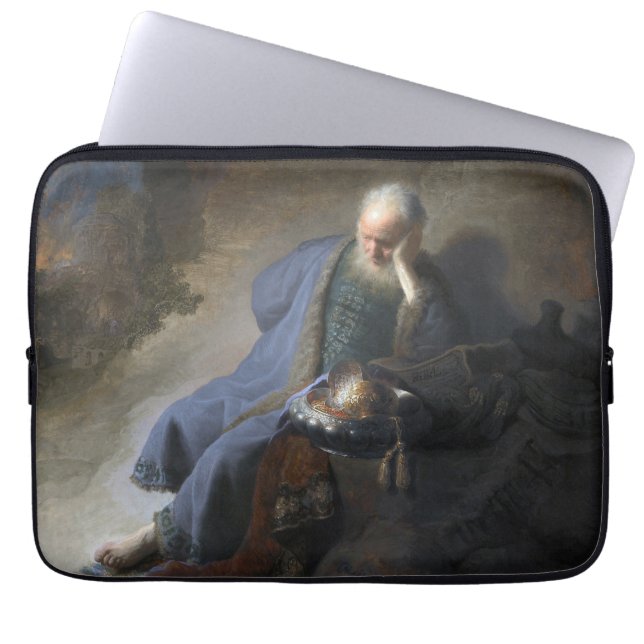Jeremia Lamenting over de Herfst van Jeruzalem, Re Laptop Sleeve (Voorkant)
