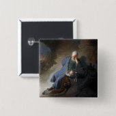 Jeremia Lamenting over de Herfst van Jeruzalem, Re Vierkante Button 5,1 Cm (Voorkant /achterkant)