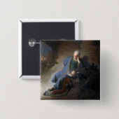 Jeremia Lamenting over de Herfst van Jeruzalem, Re Vierkante Button 5,1 Cm (Voorkant /achterkant)