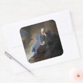 Jeremia Lamenting over de Herfst van Jeruzalem, Re Vierkante Sticker (Envelop)
