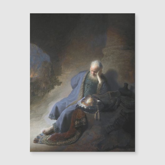 Jeremia treurend over de val van Jeruzalem, Rembra (Voorkant)