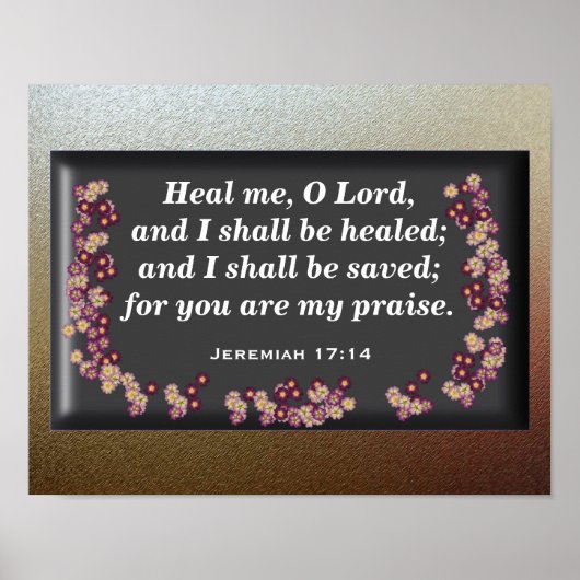 Jeremiah 17:14 poster (Voorkant)