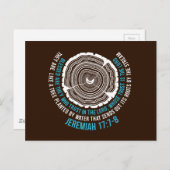 Jeremiah 17:7-8 Boom Rings Briefkaart (Voorkant / Achterkant)