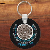 Jeremiah 17:7-8 Boom Rings Sleutelhanger (Voorkant)