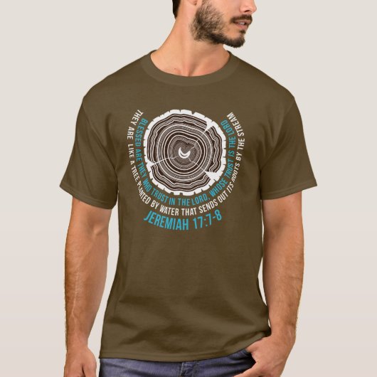 Jeremiah 17:7-8 Boom Rings T-shirt (Voorkant)