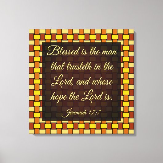 Jeremiah 17-7 canvas afdruk (Voorkant)