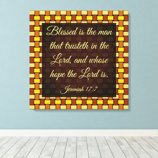 Jeremiah 17-7 canvas afdruk (Insitu (Houten vloer))