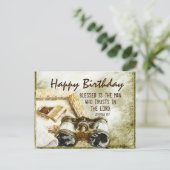 Jeremiah 17:7 Gezegend is het Man, Birthday Briefkaart (Staand voorkant)