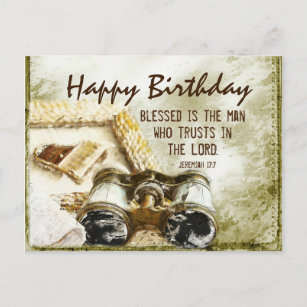Jeremiah 17:7 Gezegend is het Man, Birthday Briefkaart