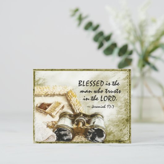 Jeremiah 17:7 Verzegelde het Man dat de Heer vertr Briefkaart (Staand voorkant)