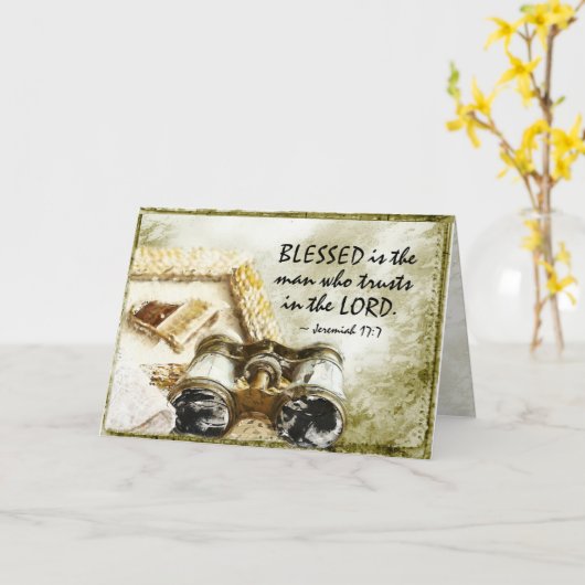 Jeremiah 17:7 Verzegelde het Man dat de Heer vertr Kaart (Gele Bloem)