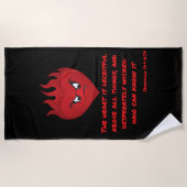 Jeremiah 17:9 KJV Bijbel Schrift Strandlaken (Voorkant)