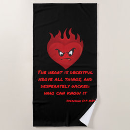 Jeremiah 17:9 KJV Bijbel Schrift Strandlaken