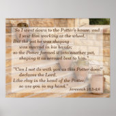 Jeremiah 18:3-4,6 Clay in My Potter's hand Poster (Voorkant)